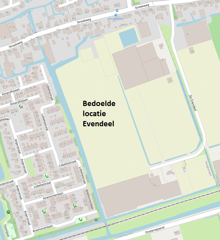 getekende plattegrond van het plan