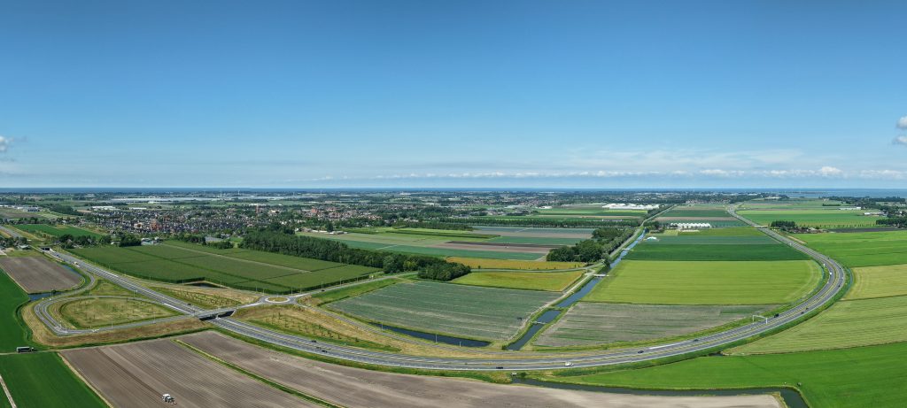 dronebeeld van bouwplek